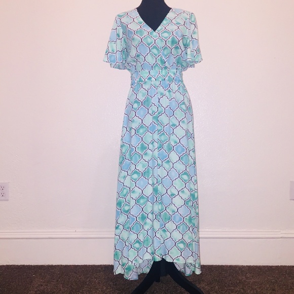 Tommy Bahama Mumbai medallion maxi dress and dusty teal - Picture 2 of 12